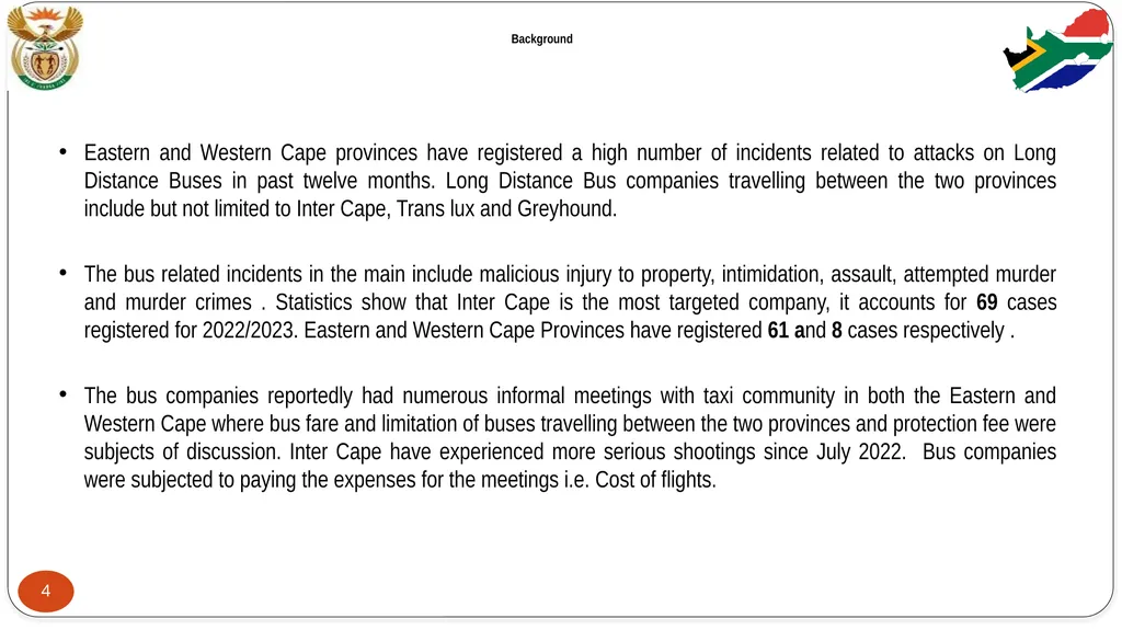 STABILITY PRIORITY COMMITTEE REPORT: FEEDBACK ON - slide 4 of 29