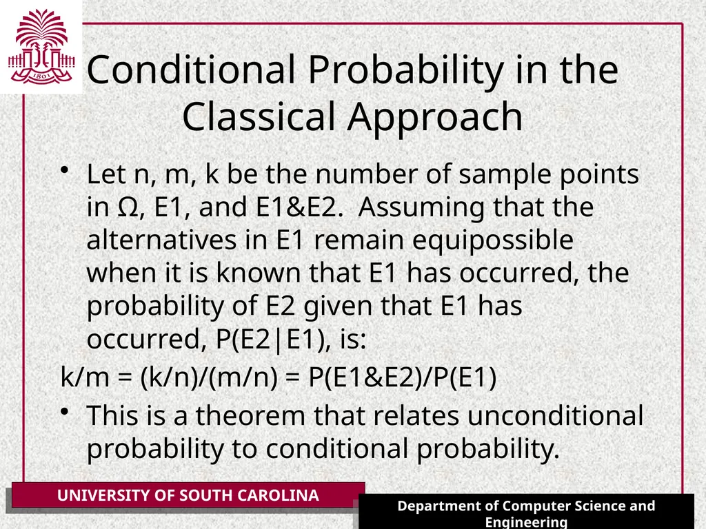 Introduction to Probability (CSCE 317) January 22, - slide 7 of 11