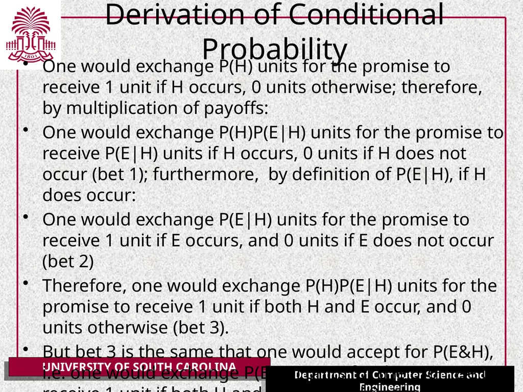 Introduction to Probability (CSCE 317) January 22, - slide 11 of 11