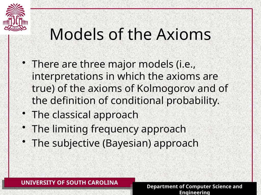 Introduction to Probability (CSCE 317) January 22, - slide 5 of 11
