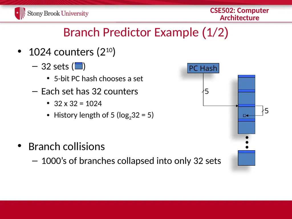 CSE 502: Computer Architecture Branch Prediction - slide 34 of 58