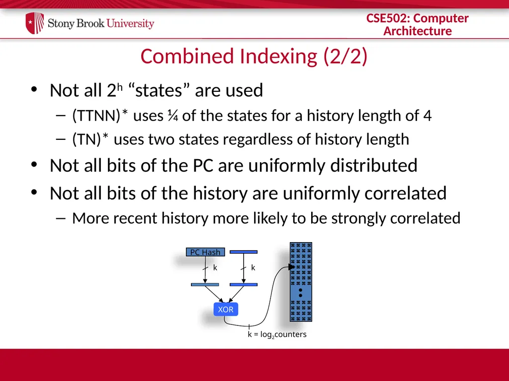 CSE 502: Computer Architecture Branch Prediction - slide 42 of 58