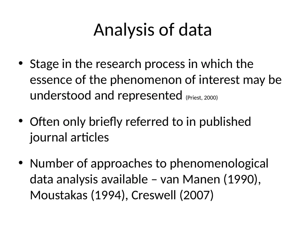 Chapter 11 Phenomenology Usher K and Jackson D. - slide 23 of 33