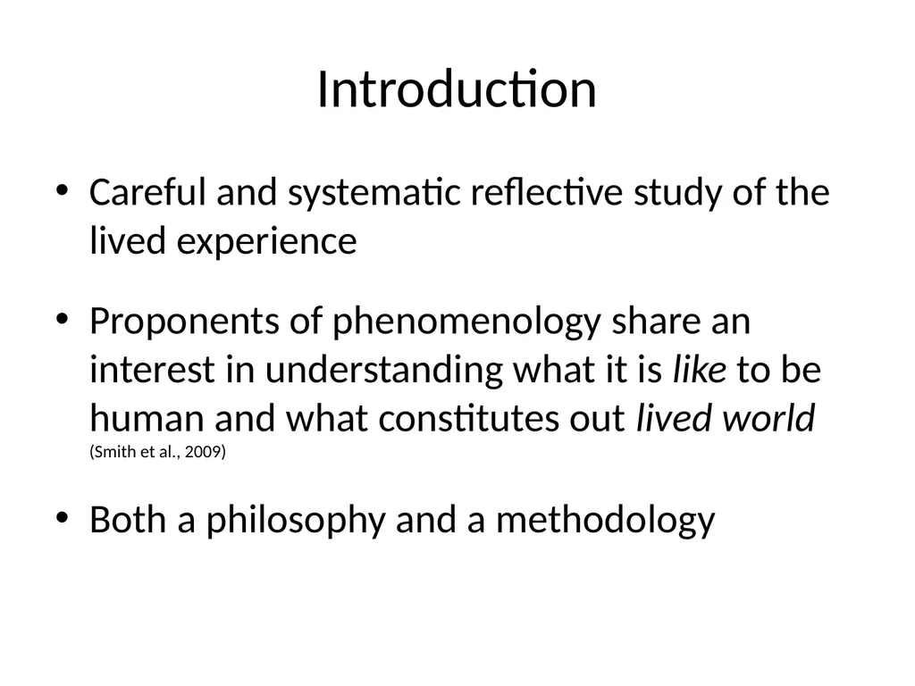 Chapter 11 Phenomenology Usher K and Jackson D. - slide 3 of 33