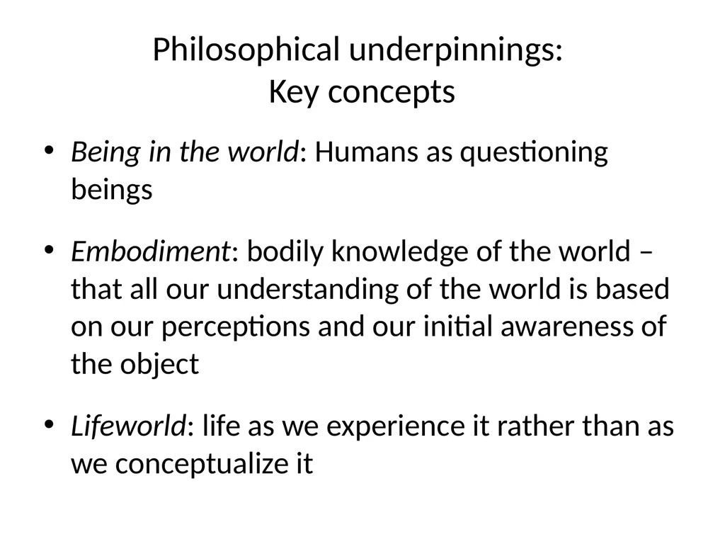 Chapter 11 Phenomenology Usher K and Jackson D. - slide 14 of 33
