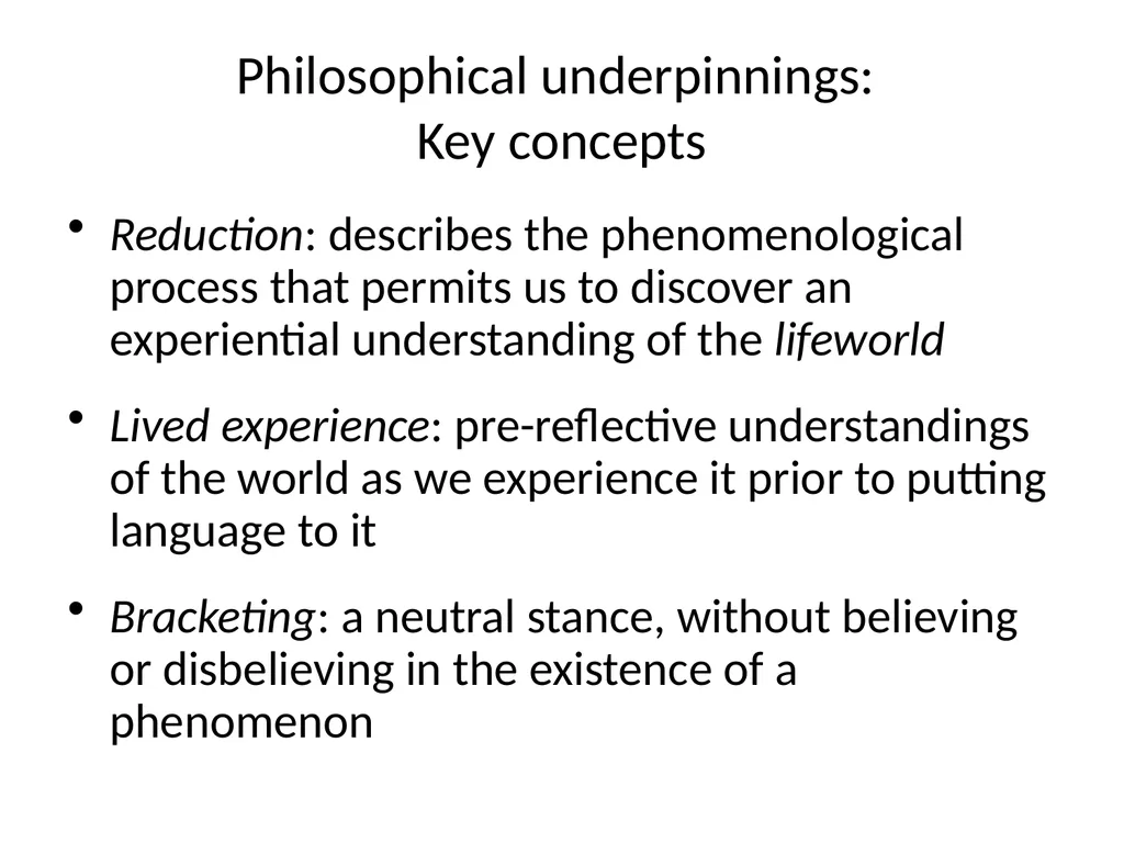 Chapter 11 Phenomenology Usher K and Jackson D. - slide 15 of 33