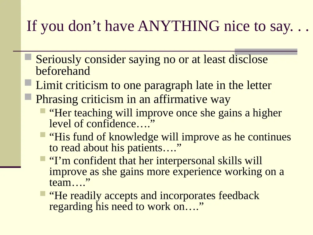 Writing Recommendation Letters Maya Schuldiner - slide 18 of 20