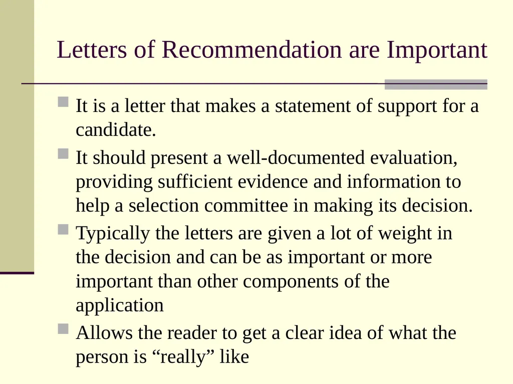 Writing Recommendation Letters Maya Schuldiner - slide 3 of 20
