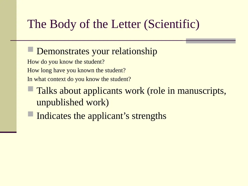 Writing Recommendation Letters Maya Schuldiner - slide 9 of 20