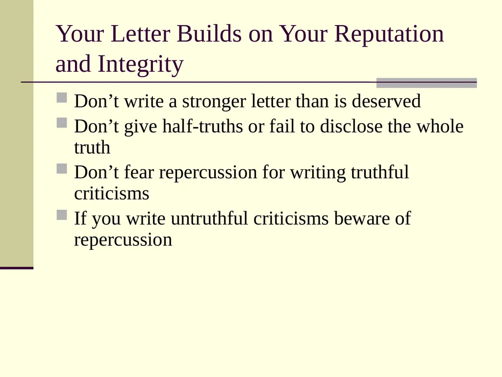 Writing Recommendation Letters Maya Schuldiner - slide 6 of 20