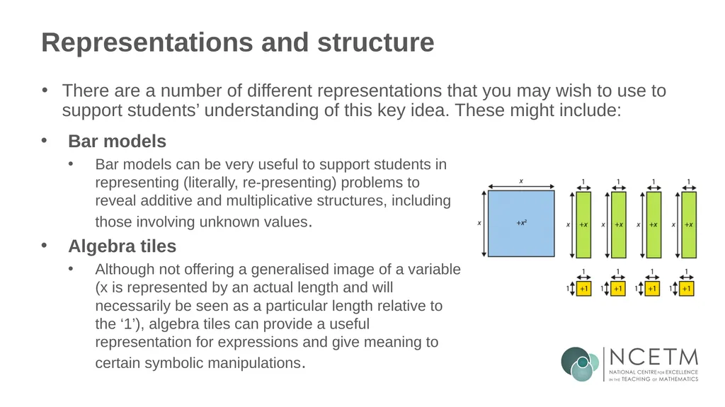Using a letter to represent unknowns (From 1.4 - slide 29 of 32