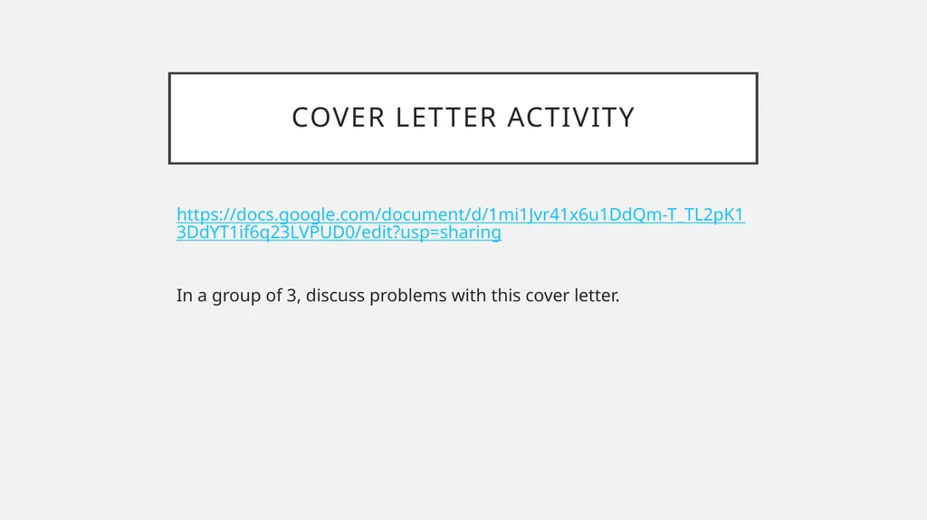 Student teaching Resume and cover letter workshop - slide 35 of 38