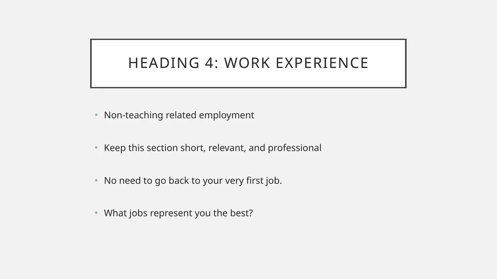 Student teaching Resume and cover letter workshop - slide 17 of 38