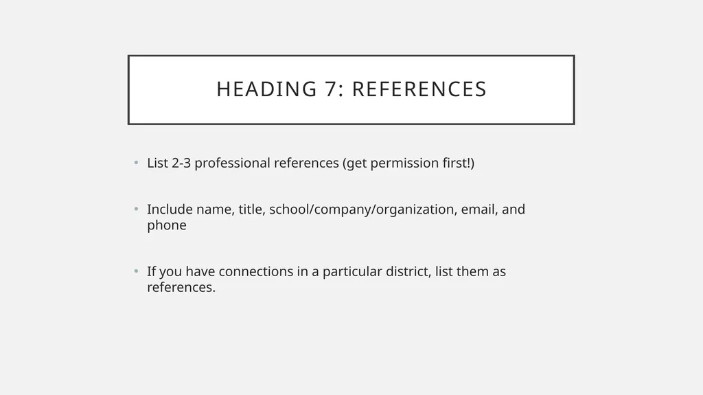 Student teaching Resume and cover letter workshop - slide 23 of 38