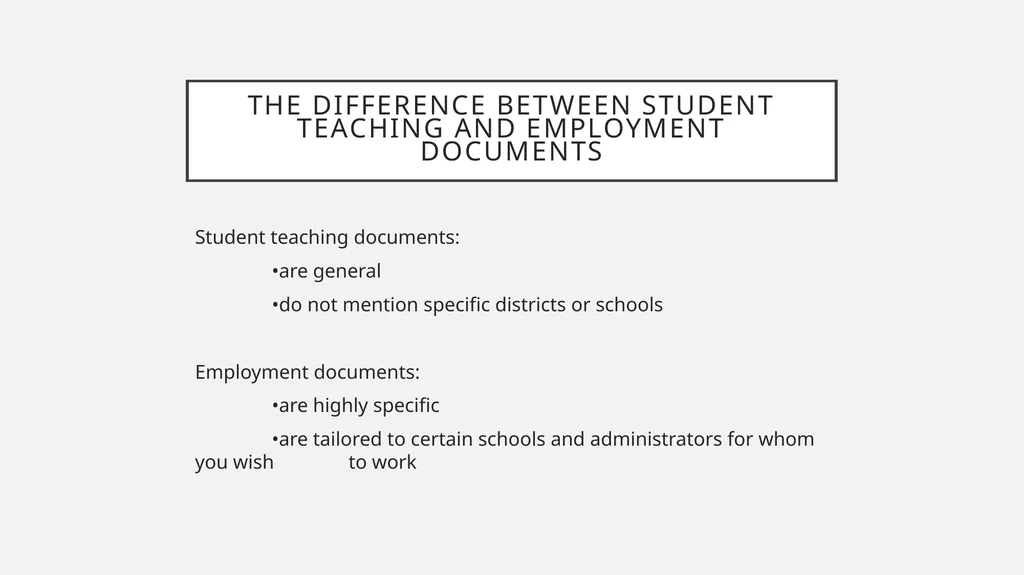 Student teaching Resume and cover letter workshop - slide 6 of 38