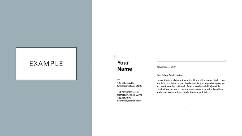 Student teaching Resume and cover letter workshop - slide 30 of 38