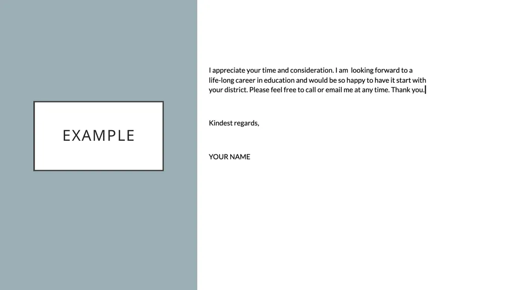 Student teaching Resume and cover letter workshop - slide 34 of 38