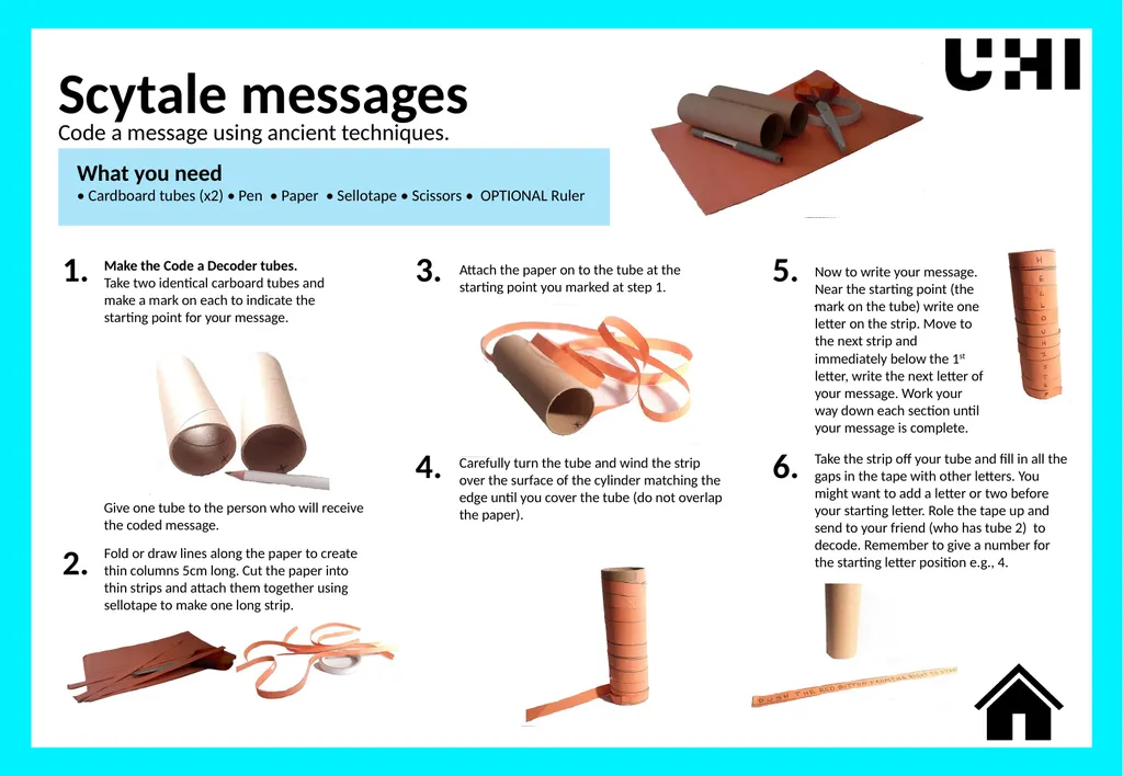 Scytale messages Code a message using ancient - slide 1 of 2