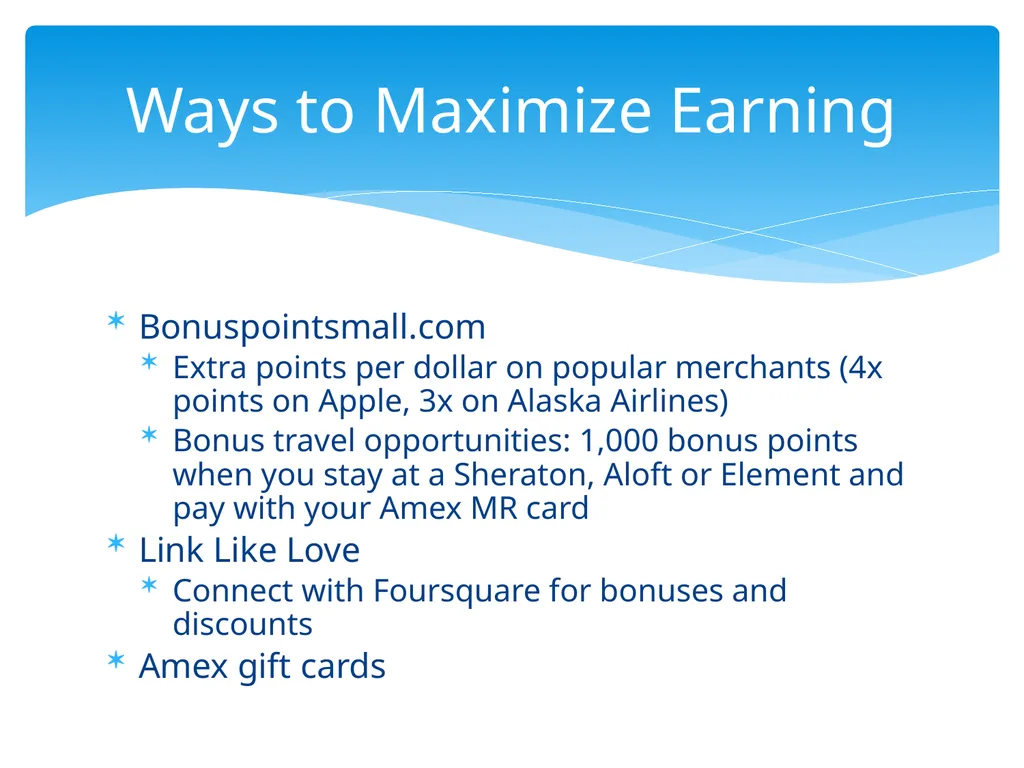 Maximizing Transferrable Points With The Points - slide 16 of 18