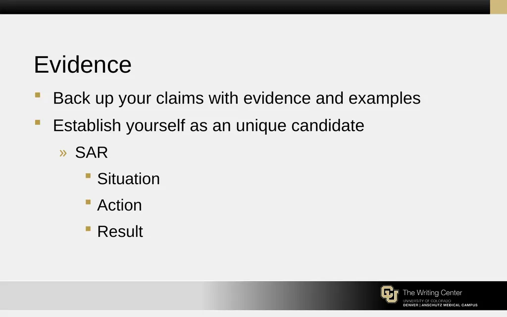 Résumés and Cover Letters for the College of - slide 25 of 30