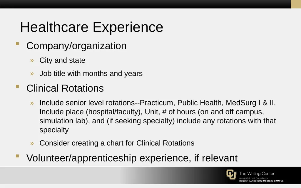 Résumés and Cover Letters for the College of - slide 13 of 30