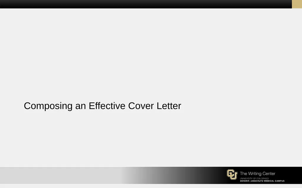 Résumés and Cover Letters for the College of - slide 17 of 30