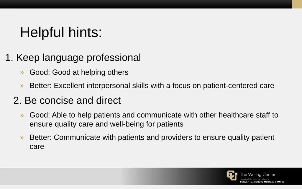 Résumés and Cover Letters for the College of - slide 15 of 30