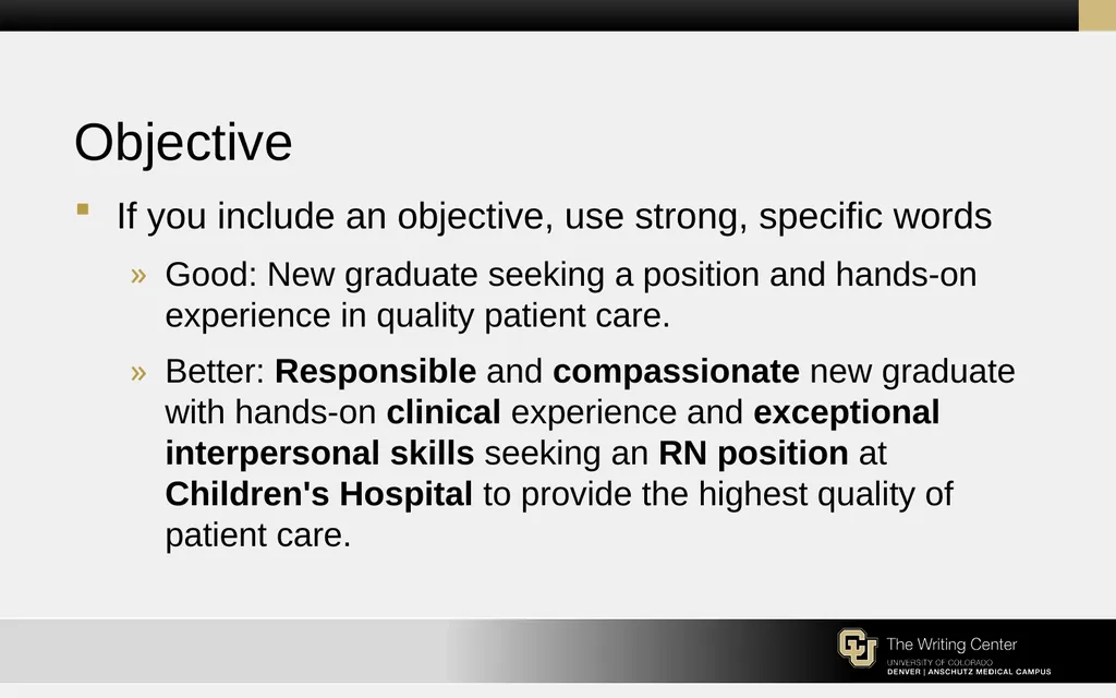 Résumés and Cover Letters for the College of - slide 8 of 30