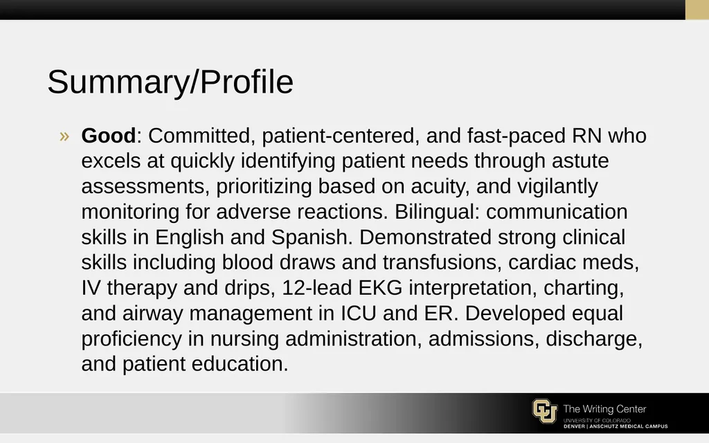 Résumés and Cover Letters for the College of - slide 10 of 30
