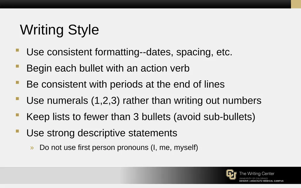 Résumés and Cover Letters for the College of - slide 4 of 30