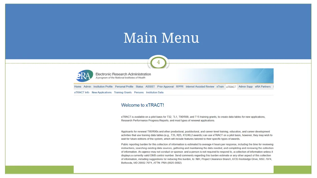 electronic Research Administration (eRA) OER, OD, - slide 4 of 29