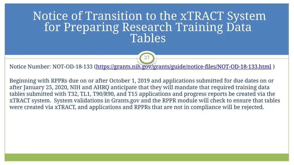 electronic Research Administration (eRA) OER, OD, - slide 27 of 29