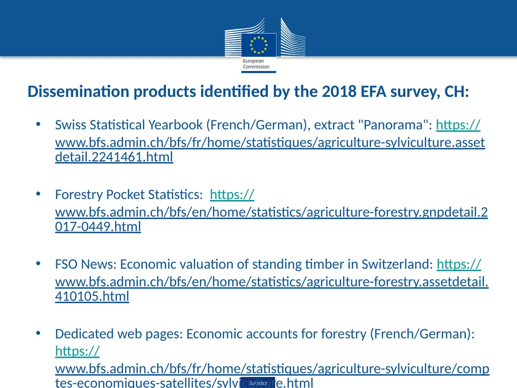 European Forest Accounts – Data users & - slide 6 of 10