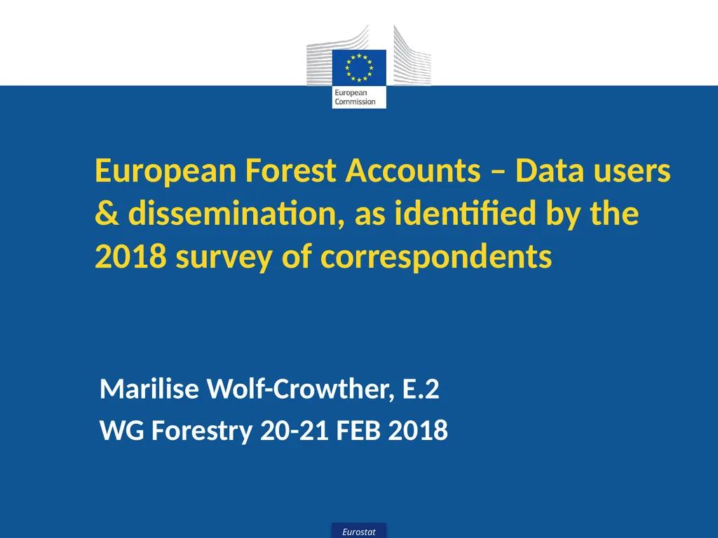 European Forest Accounts – Data users & - slide 1 of 10