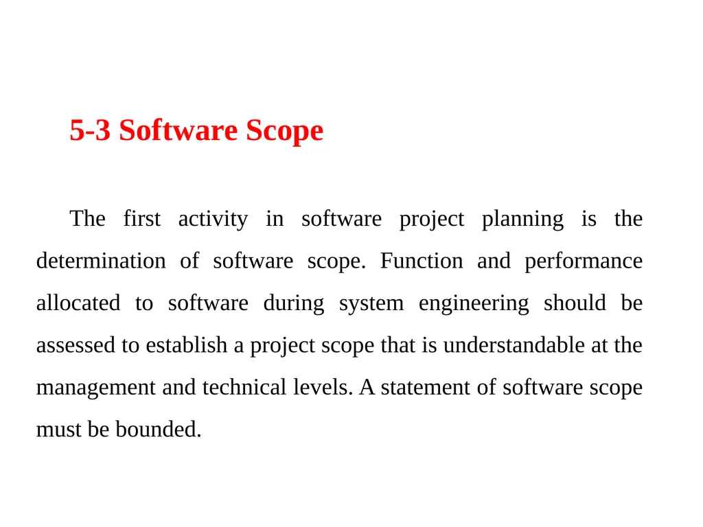 Chapter 5 Software Project Planning Software - slide 7 of 25
