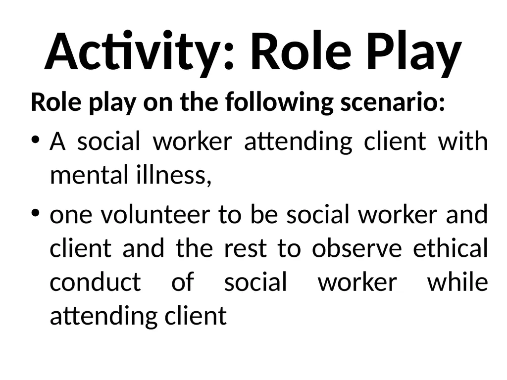 SWT04211 SOCIAL WORK FIELD INSTRUCTION Topic 1 : - slide 131 of 264