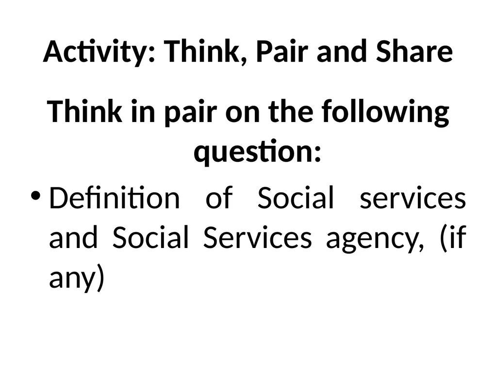 SWT04211 SOCIAL WORK FIELD INSTRUCTION Topic 1 : - slide 55 of 264