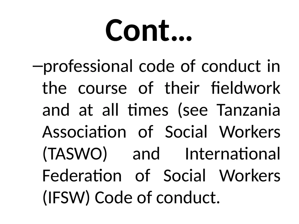SWT04211 SOCIAL WORK FIELD INSTRUCTION Topic 1 : - slide 134 of 264