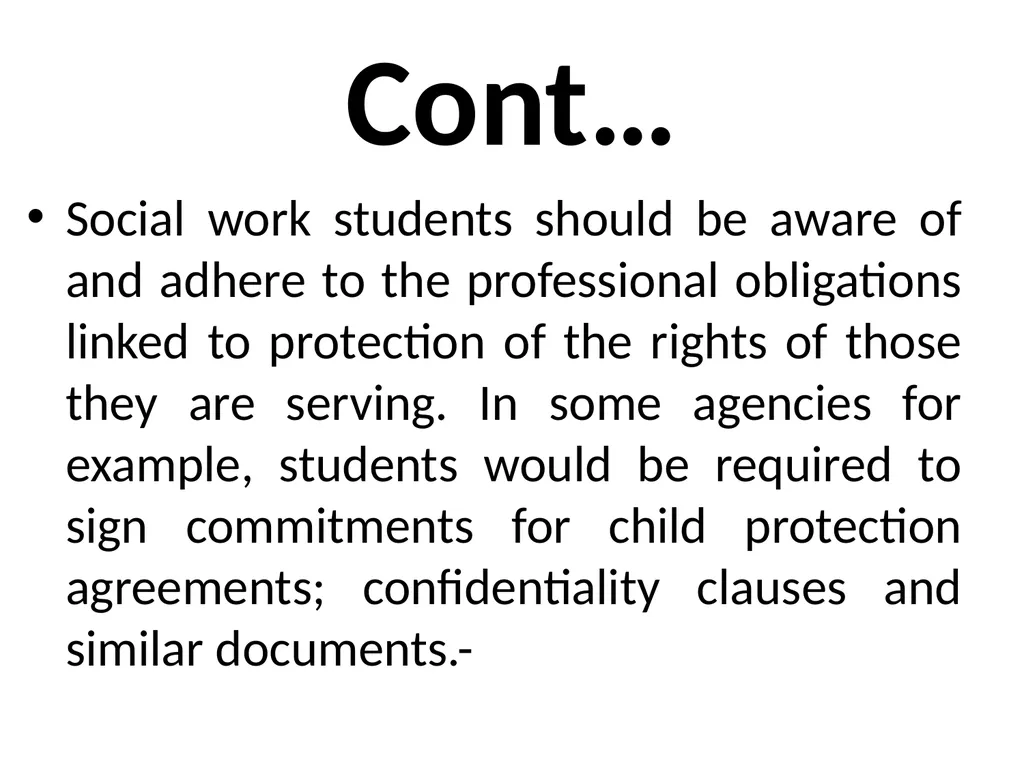 SWT04211 SOCIAL WORK FIELD INSTRUCTION Topic 1 : - slide 138 of 264
