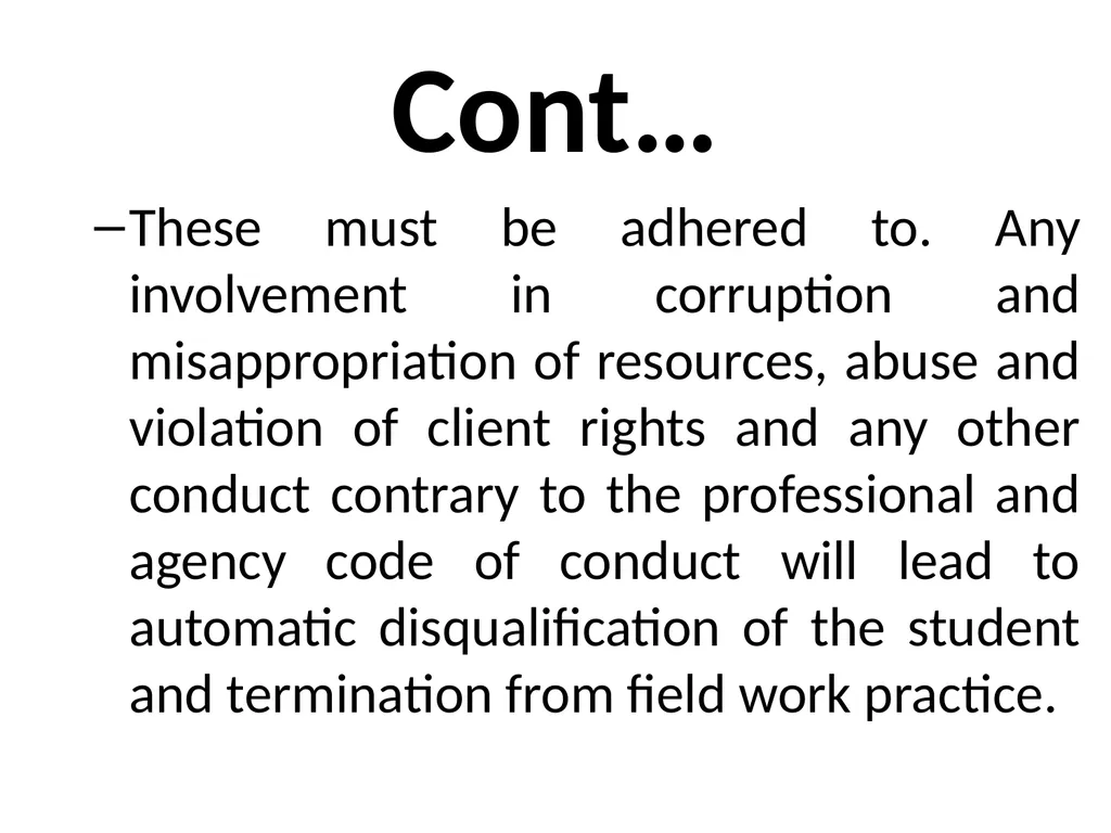 SWT04211 SOCIAL WORK FIELD INSTRUCTION Topic 1 : - slide 139 of 264