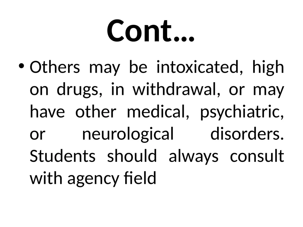 SWT04211 SOCIAL WORK FIELD INSTRUCTION Topic 1 : - slide 147 of 264