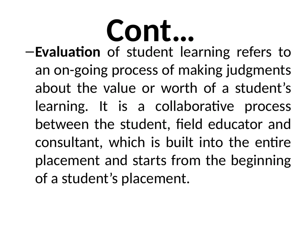 SWT04211 SOCIAL WORK FIELD INSTRUCTION Topic 1 : - slide 191 of 264
