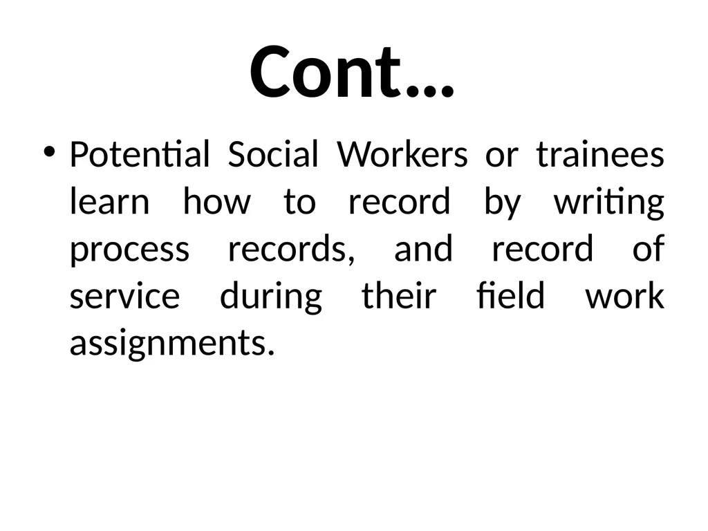 SWT04211 SOCIAL WORK FIELD INSTRUCTION Topic 1 : - slide 213 of 264