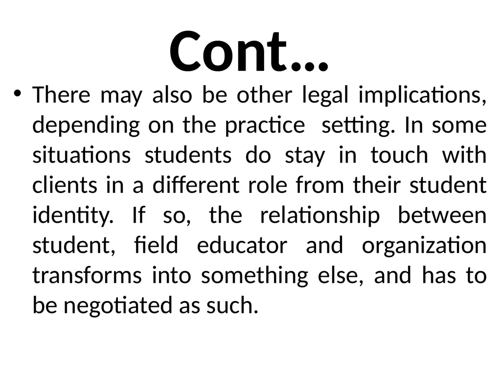 SWT04211 SOCIAL WORK FIELD INSTRUCTION Topic 1 : - slide 254 of 264