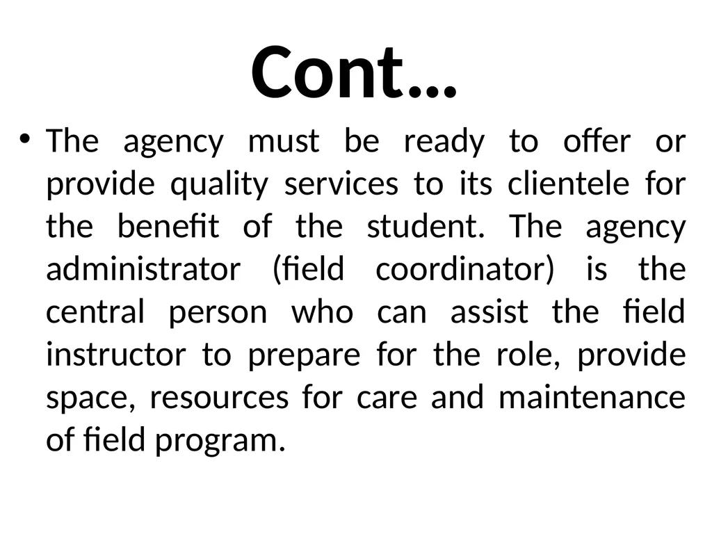 SWT04211 SOCIAL WORK FIELD INSTRUCTION Topic 1 : - slide 35 of 264