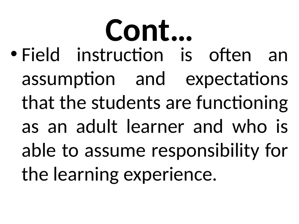 SWT04211 SOCIAL WORK FIELD INSTRUCTION Topic 1 : - slide 41 of 264