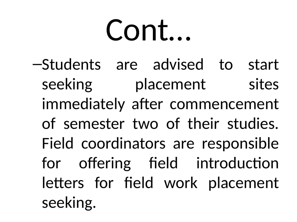 SWT04211 SOCIAL WORK FIELD INSTRUCTION Topic 1 : - slide 67 of 264