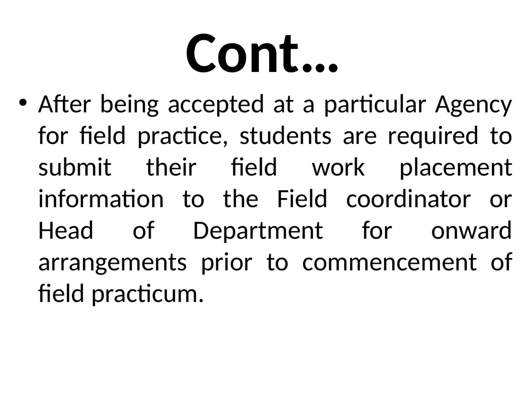 SWT04211 SOCIAL WORK FIELD INSTRUCTION Topic 1 : - slide 70 of 264
