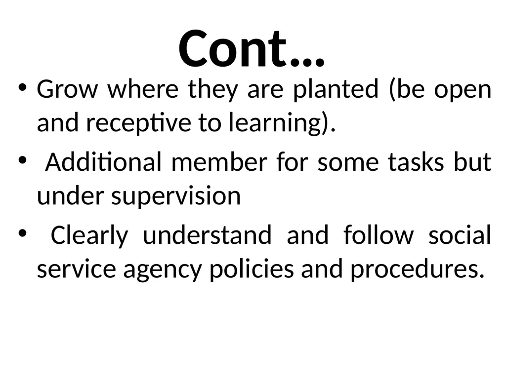 SWT04211 SOCIAL WORK FIELD INSTRUCTION Topic 1 : - slide 87 of 264