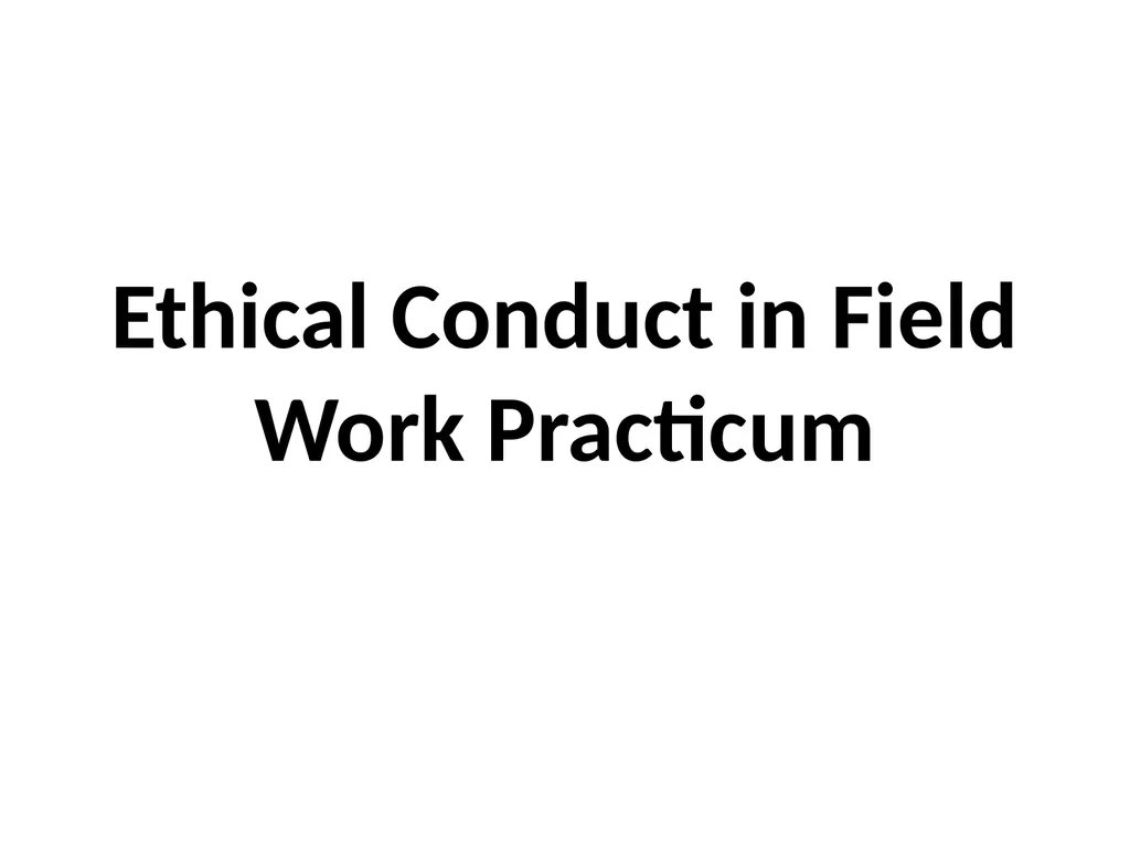 SWT04211 SOCIAL WORK FIELD INSTRUCTION Topic 1 : - slide 130 of 264